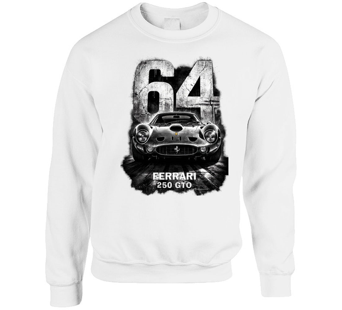 “Ferrari 250 GTO 64 Edition retro car sweatshirt by Smiling Wombat”
