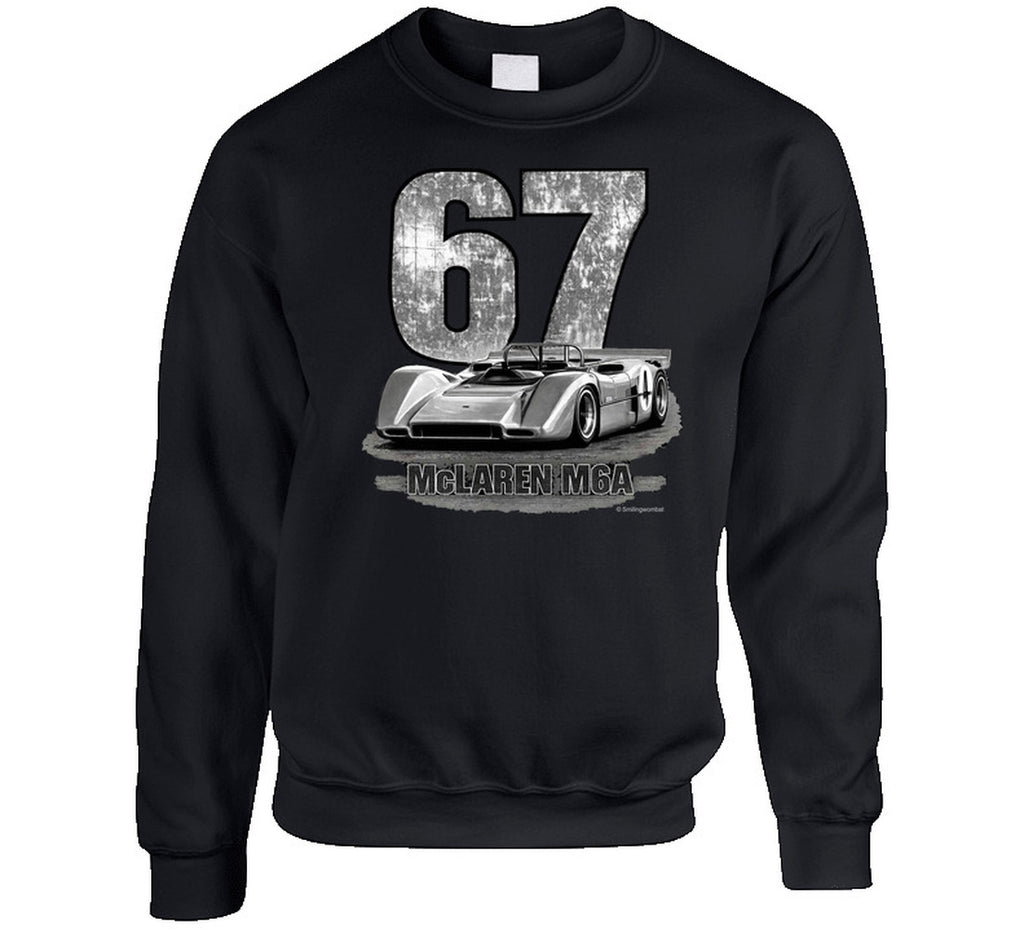 1967 McLaren M6A Can-Am vintage distressed graphic sweatshirt in black