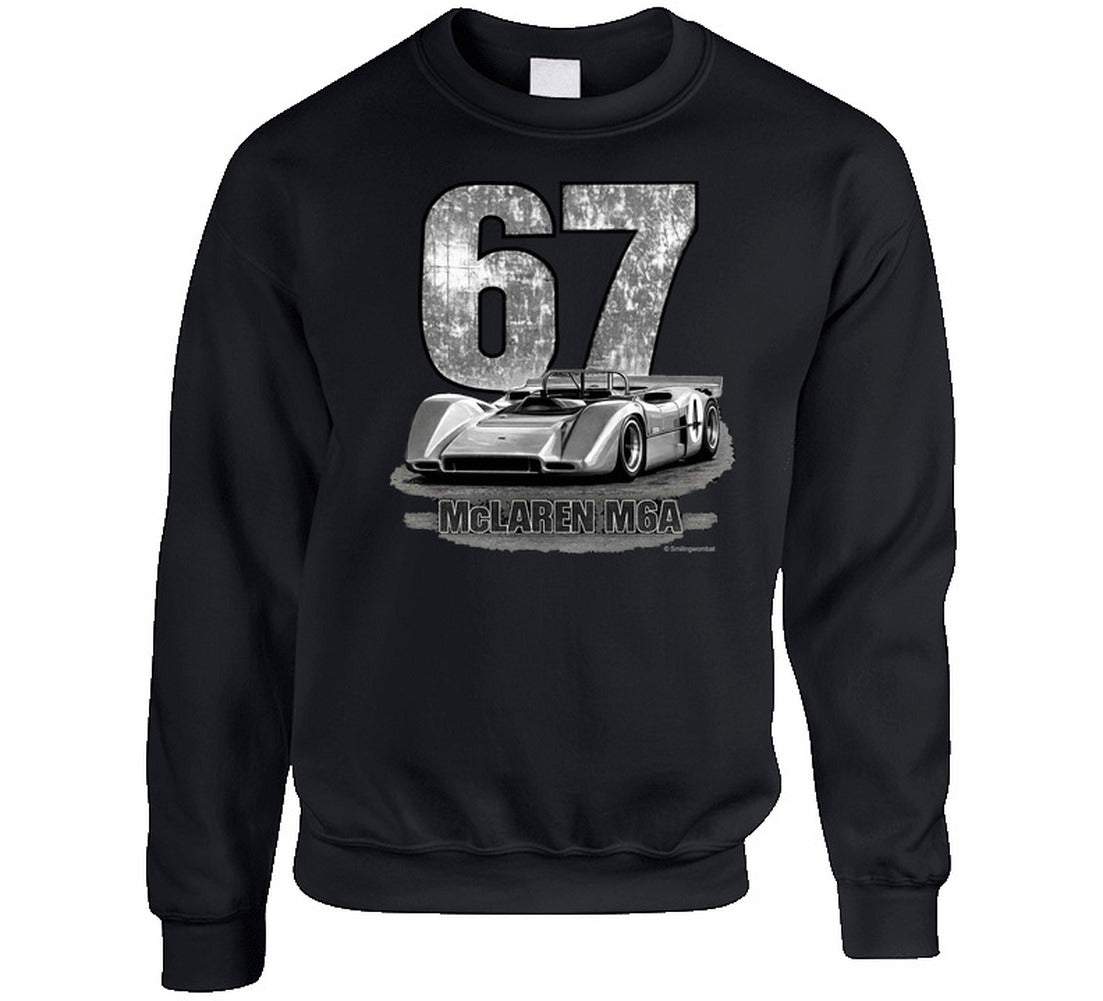 1967 McLaren M6A Can-Am vintage distressed graphic sweatshirt in black