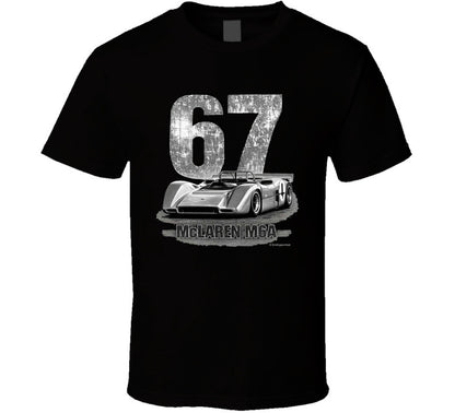 1967 McLaren M6A Can-Am vintage distressed graphic t-shirt in black