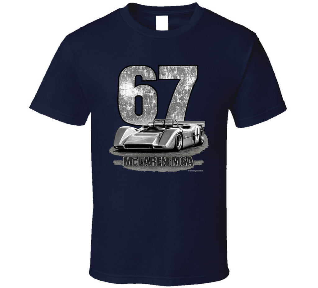 1967 McLaren M6A Can-Am vintage distressed graphic t-shirt in navy