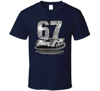 1967 McLaren M6A Can-Am vintage distressed graphic t-shirt in navy