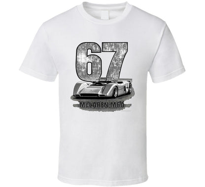 1967 McLaren M6A Can-Am vintage distressed graphic t-shirt in white