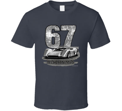 1967 McLaren M6A Can-Am vintage distressed graphic t-shirt in charcoal grey