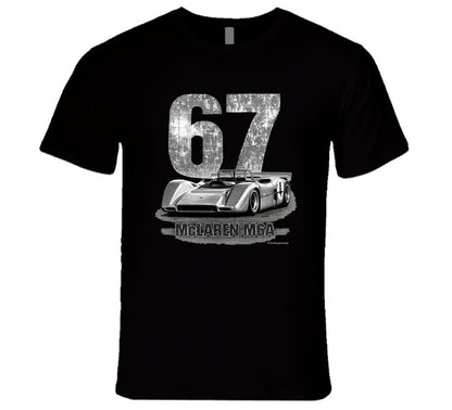 1967 McLaren M6A Can-Am vintage distressed graphic t-shirt in black