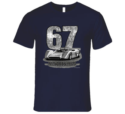 1967 McLaren M6A Can-Am vintage distressed graphic t-shirt in navy