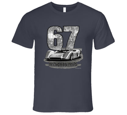 1967 McLaren M6A Can-Am vintage distressed graphic t-shirt in charcoal grey