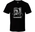 1961 Ferrari Sharknose F1 Phil Hill Champion vintage distressed graphic t-shirt in black