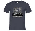 1961 Ferrari Sharknose F1 Phil Hill Champion vintage distressed graphic t-shirt in charcoal grey