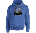 1961 Ferrari Sharknose F1 Phil Hill Champion vintage distressed graphic hoodie in royal blue