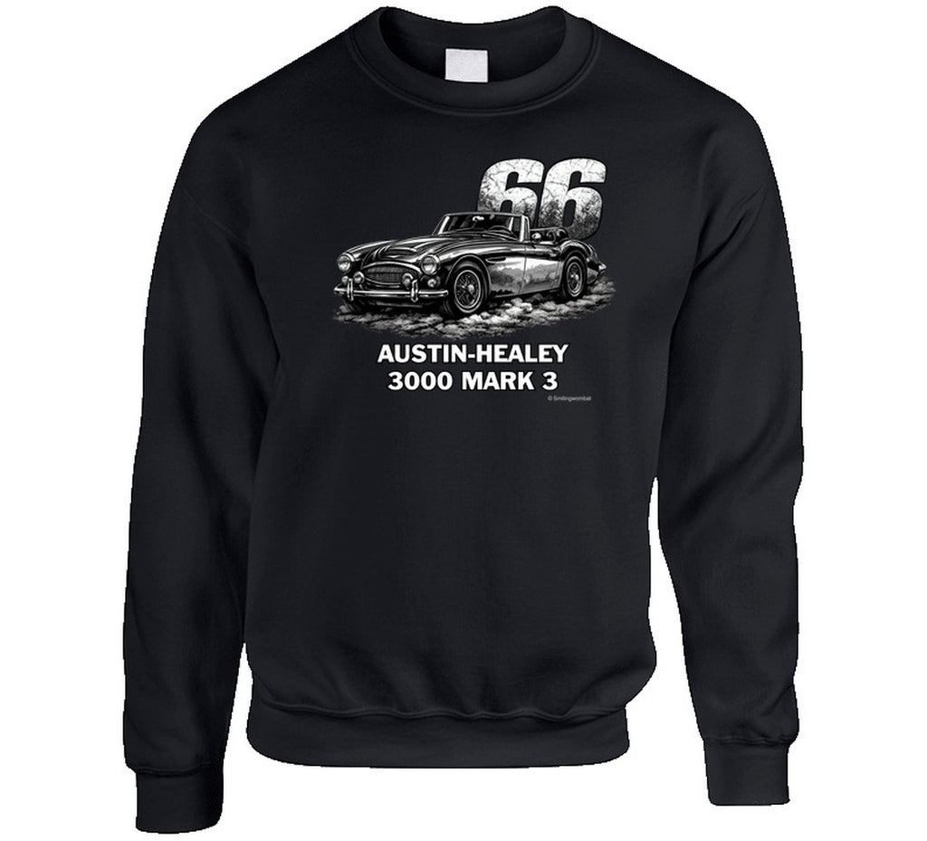 1966 Austin-Healey 3000 MK3 classic car sweatshirt in black