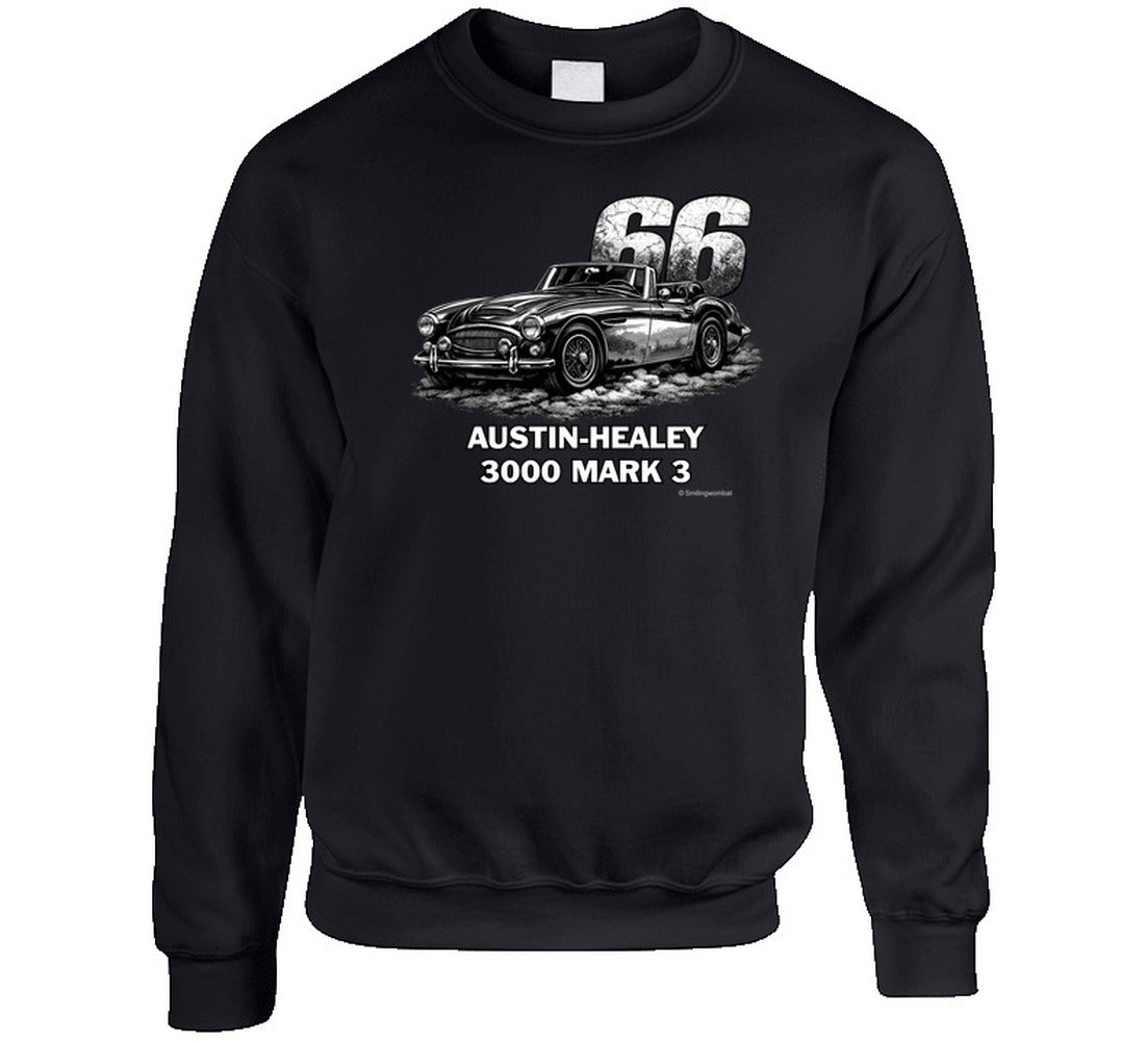 1966 Austin-Healey 3000 MK3 classic car sweatshirt in black