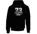 1973 BMW 3.0 CSL distressed vintage racing graphic hoodie in black