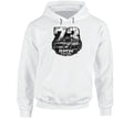 1973 BMW 3.0 CSL distressed vintage racing graphic hoodie in white
