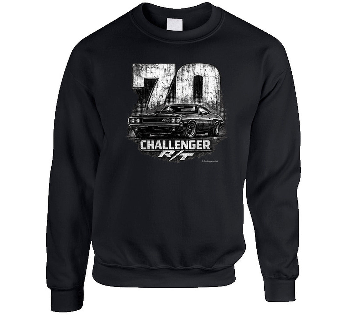 1970 Dodge Challenger R/T distressed graphic sweatshirt in black