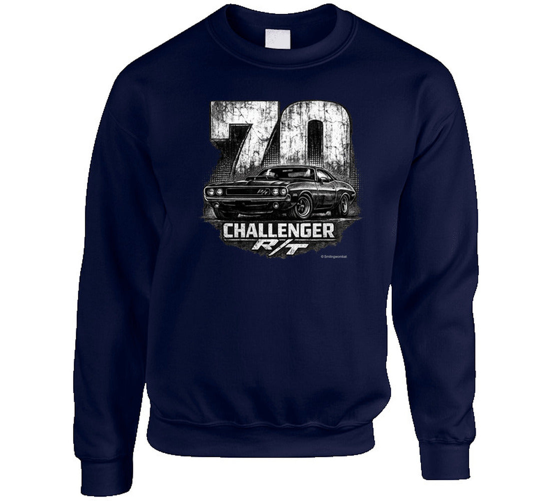 1970 Dodge Challenger R/T Mopar sweatshirt in navy blue