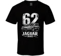 1962 Jaguar XKE retro car graphic tee in black