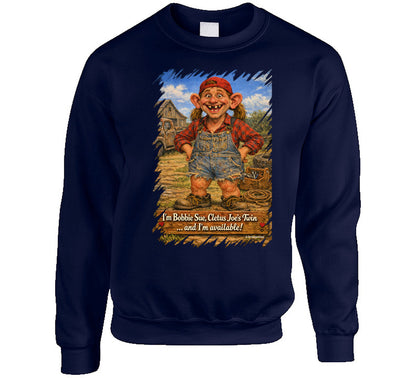 Bobbie Sue Retro Cartoon Sweatshirt in Navy – Smiling Wombat