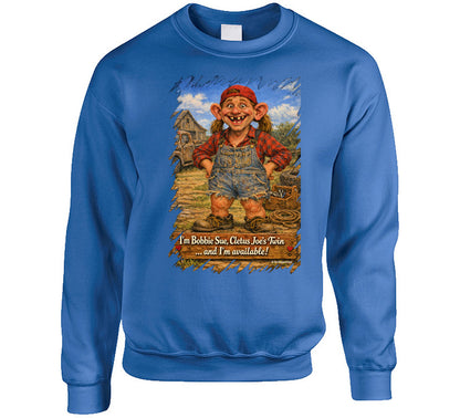 Bobbie Sue Graphic Sweatshirt in Royal Blue – Smiling Wombat Cletus Joe