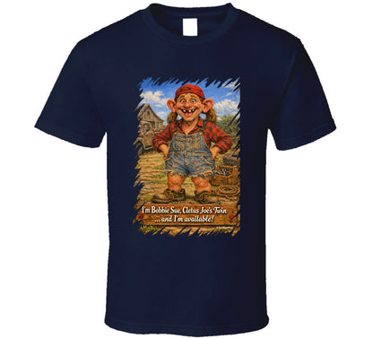 Bobbie Sue Retro Cartoon T-Shirt in Navy – Smiling Wombat