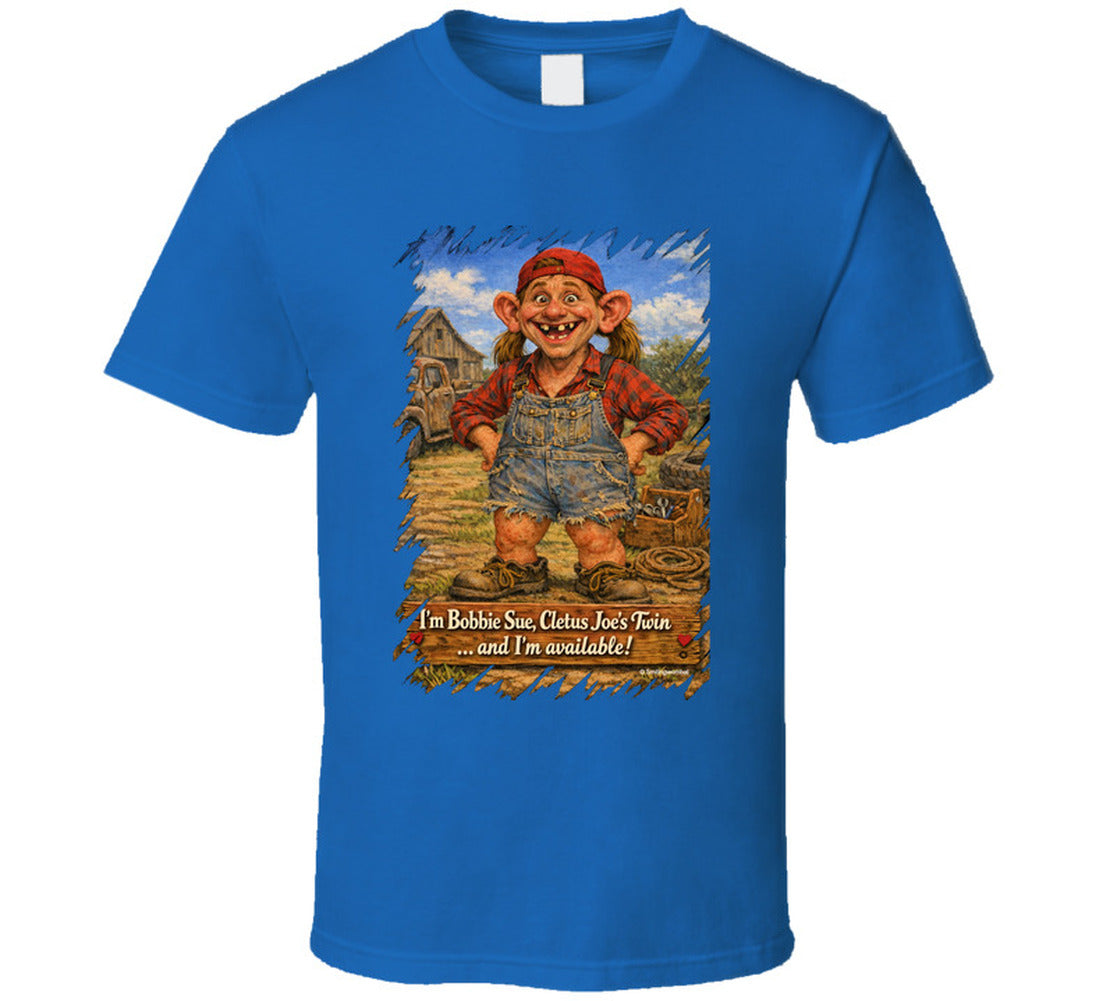 Bobbie Sue Hillbilly Tee in Royal Blue – Cletus Joe Twin Shirt