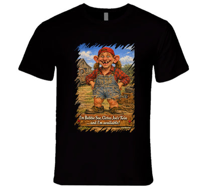 Bobbie Sue Funny Graphic T-Shirt in Black – Smiling Wombat Cletus Joe