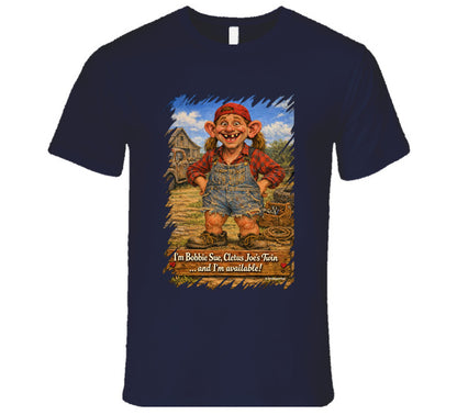 Bobbie Sue Retro Cartoon T-Shirt in Navy – Smiling Wombat