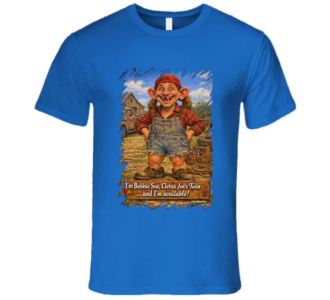 Bobbie Sue Hillbilly Tee in Royal Blue – Cletus Joe Twin Shirt