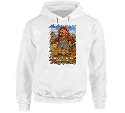 Bobbie Sue Hillbilly Graphic Hoodie in White – Smiling Wombat Cletus Joe