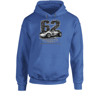 Porsche 804 retro racing hoodie in royal blue