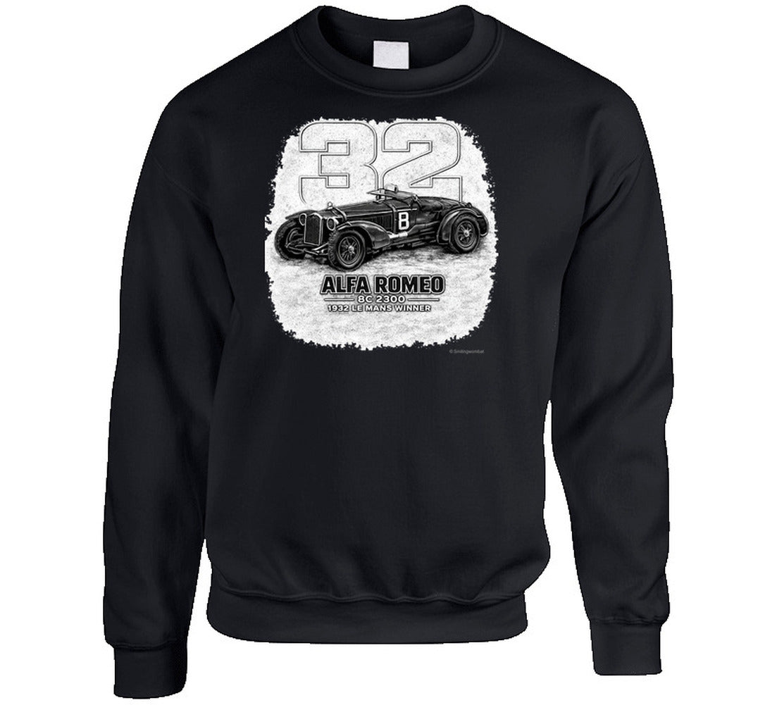 1932 Alfa Romeo distressed graphic sweatshirt in black