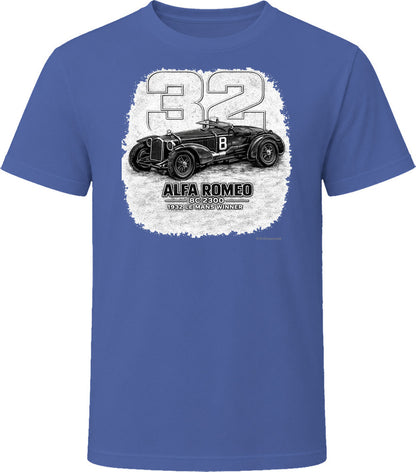 1932 Alfa Romeo vintage racing graphic t-shirt in navy