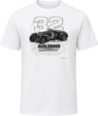 1932 Alfa Romeo vintage distressed graphic t-shirt in white