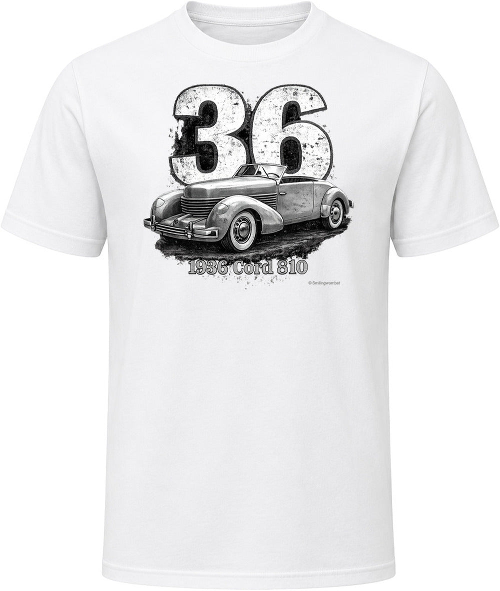 Cord 810 vintage racing graphic t-shirt in white