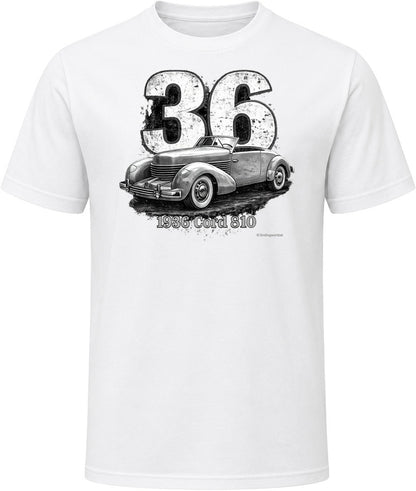 Cord 810 vintage racing graphic t-shirt in white