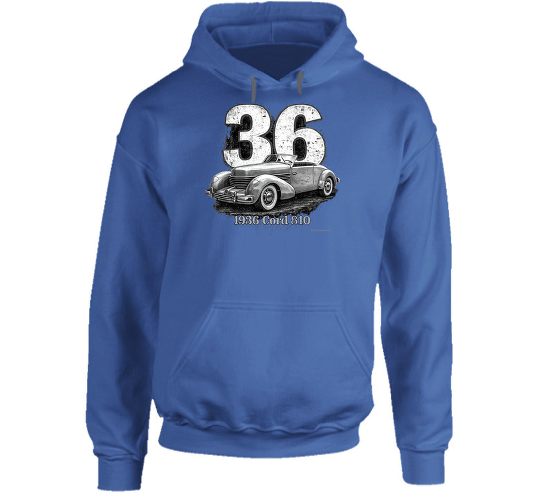 Cord 810 classic racing hoodie in royal blue
