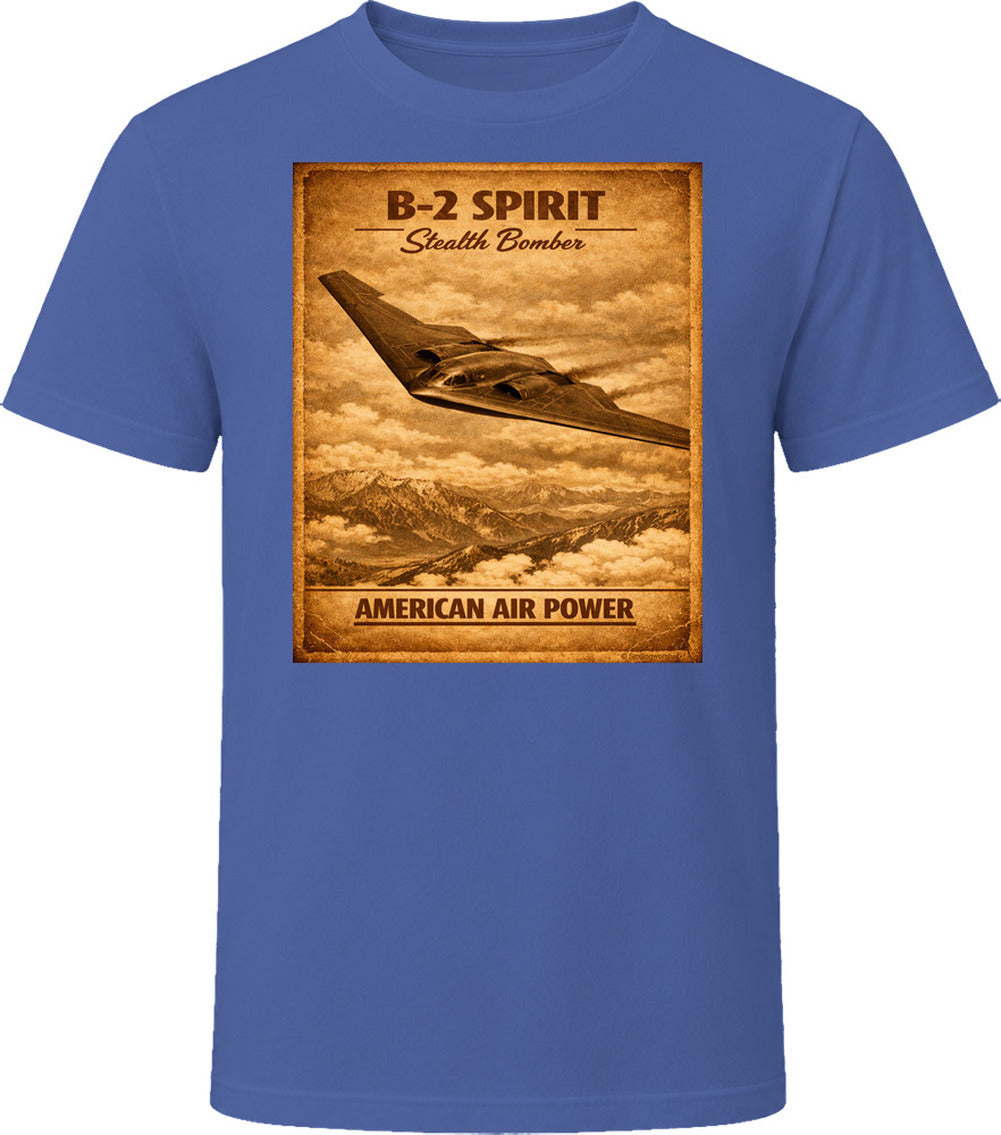 B-2 Spirit Stealth Bomber navy t-shirt American Air Power collection