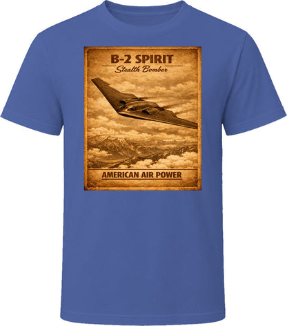 B-2 Spirit Stealth Bomber navy t-shirt American Air Power collection