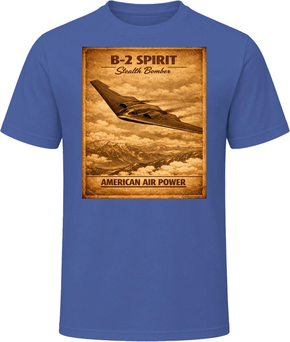 B-2 Spirit Stealth Bomber navy t-shirt American Air Power collection