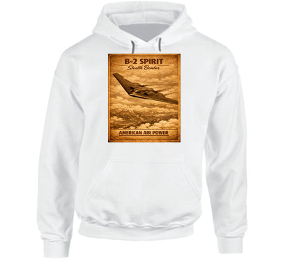 B-2 Spirit Stealth Bomber white hoodie American Air Power vintage graphic hoodie