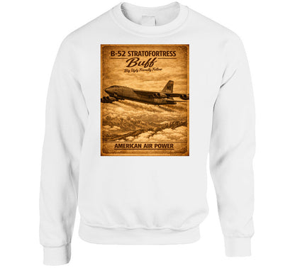 B-52 Stratofortress BUFF American Air Power vintage distressed graphic sweatshirt in white