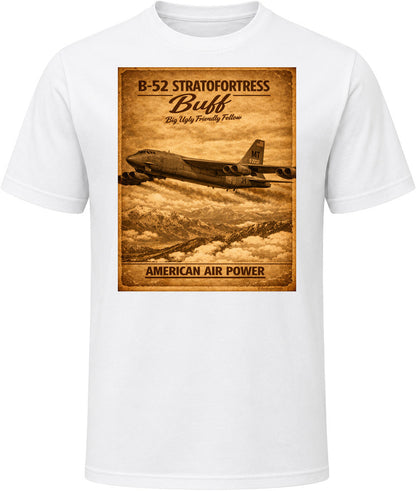 B-52 Stratofortress BUFF American Air Power vintage distressed graphic T-shirt in white