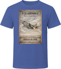  F-35 Lightning II stealth fighter distressed t-shirt in navy – Smiling Wombat