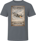 F-35 Lightning II military aviation t-shirt in charcoal grey – Smiling Wombat