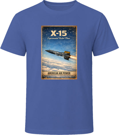 X-15 Rocket Plane navy t-shirt — American Air Power distressed vintage graphic tee