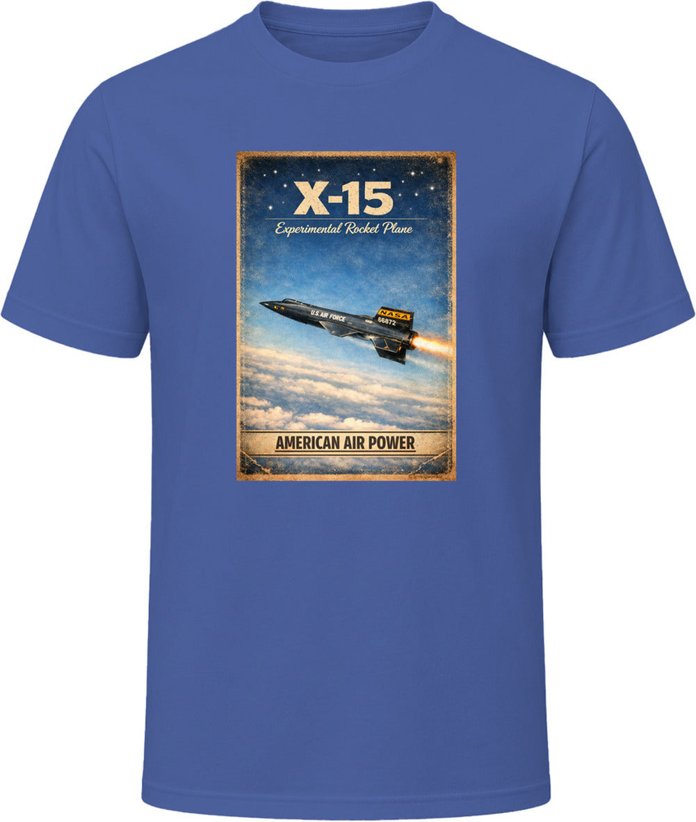 X-15 Rocket Plane navy t-shirt — American Air Power distressed vintage graphic tee
