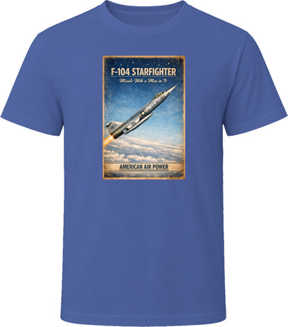F-104 Starfighter American Air Power vintage graphic T-shirt in navy