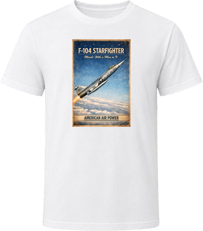 F-104 Starfighter American Air Power vintage graphic T-shirt in white