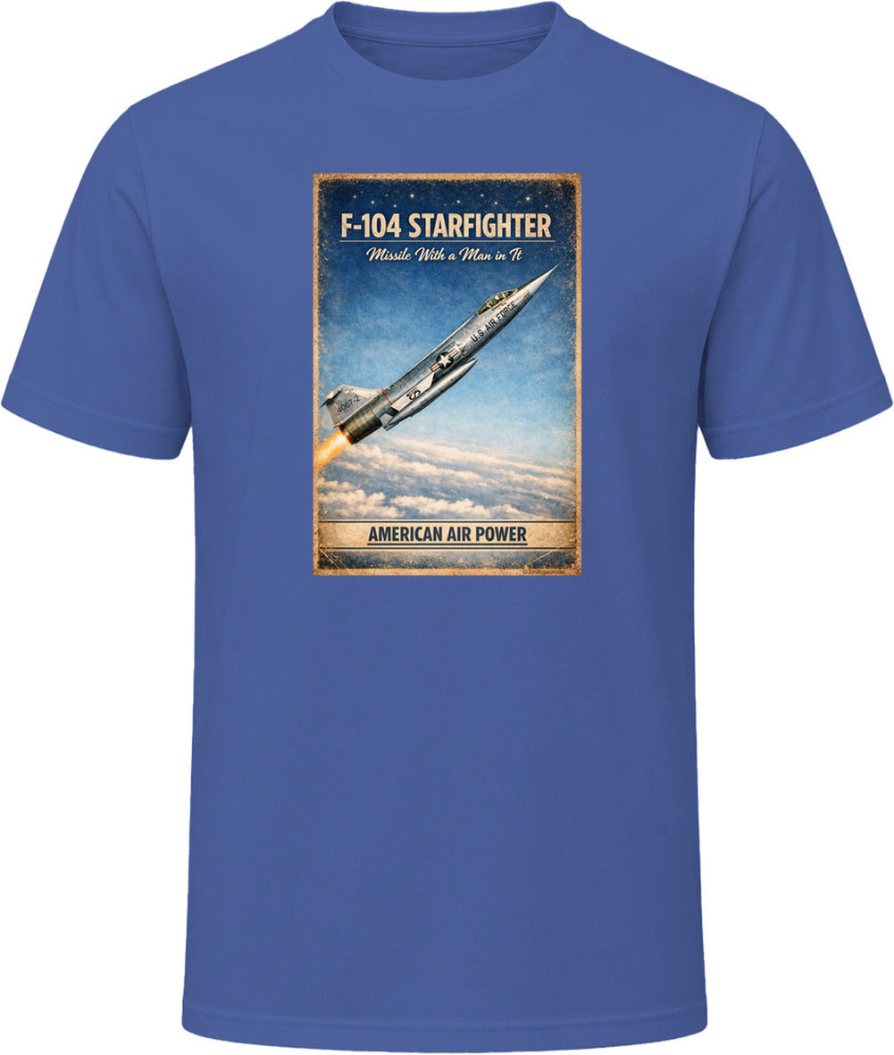 F-104 Starfighter American Air Power vintage graphic T-shirt in navy