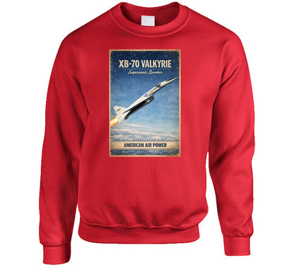 XB-70 Valkyrie American Air Power vintage sweatshirt in red